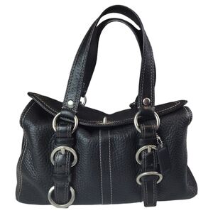 Coach  Authentic Vintage  Chelsea Black Pebbled Leather Satchel , Handbag EUC